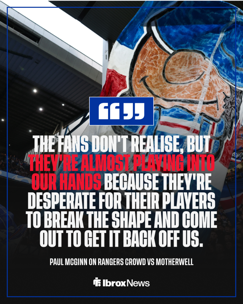 Paul McGinn Rangers vs Motherwell quotes