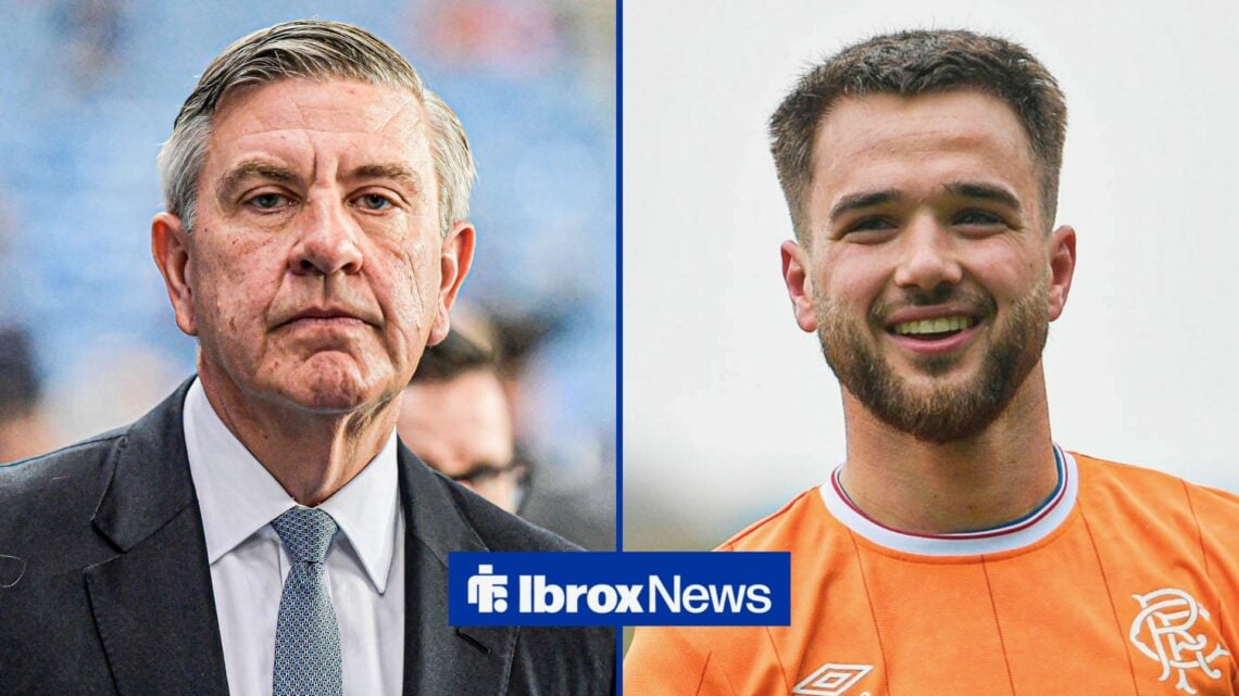 Split image of Andrew Cavenagh and Rangers midfielder Nicolas Raskin