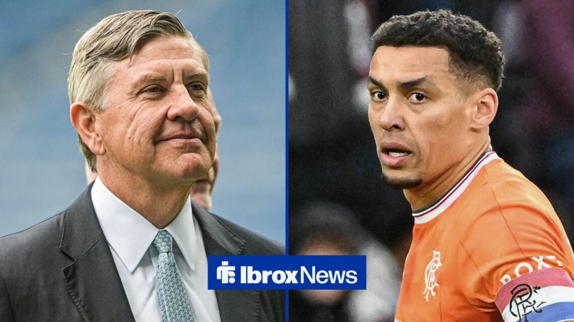 Split image of Andrew Cavenagh and Rangers defender James Tavernier