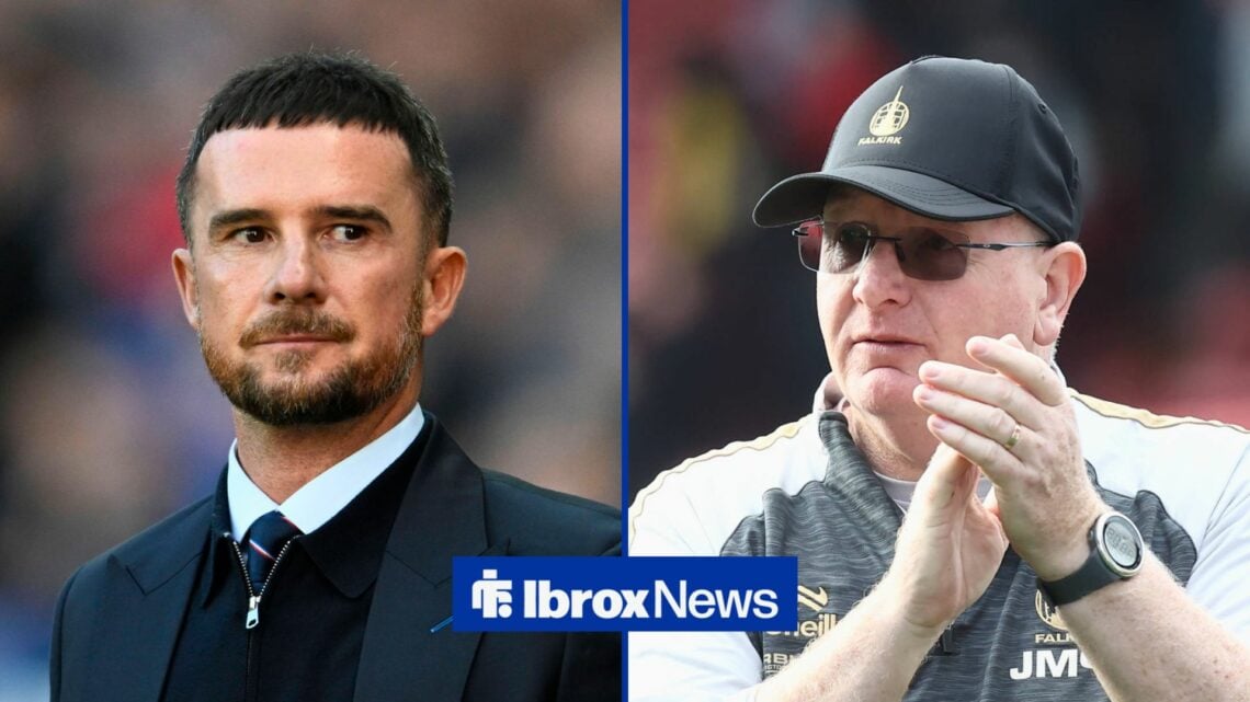 Split image of former Rangers interim manager Barry Ferguson and Falkirk boss John McGlynn