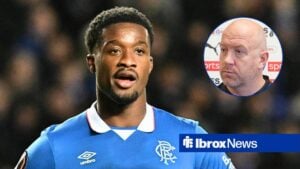 Rangers defender Emmanuel Fernandez as main image with Charlie Adam in circular inset on the right