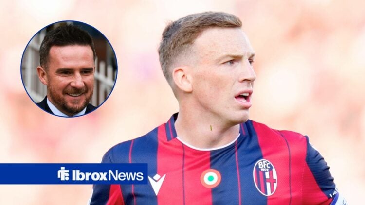 Lewis Ferguson as main image with former Rangers star Barry Ferguson in circular inset on the left