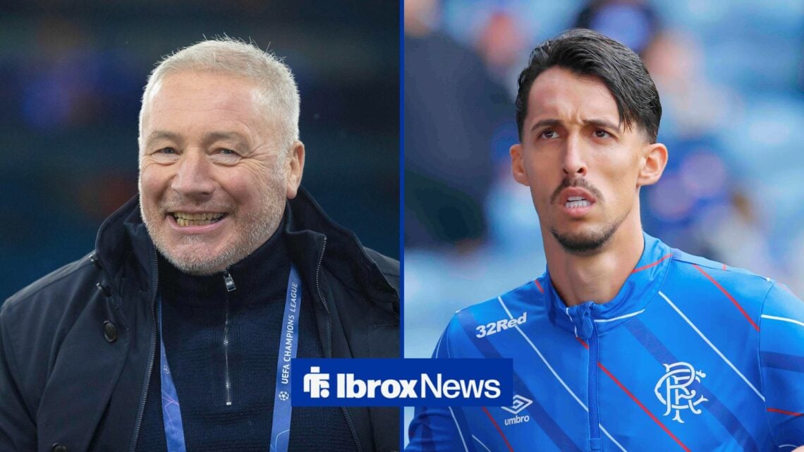 Split image of Ally McCoist and Rangers striker Bojan Miovski
