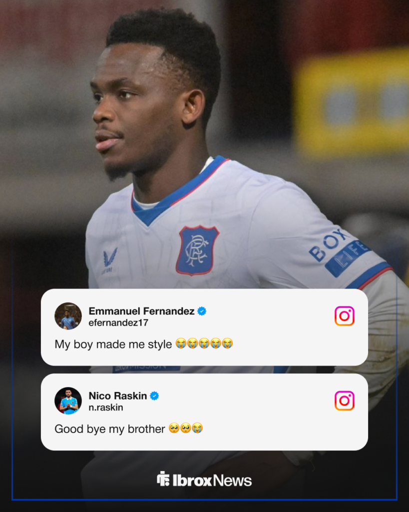 Rangers Rabbi Matondo Instagram Nico Raskin Emmanuel Fernandez