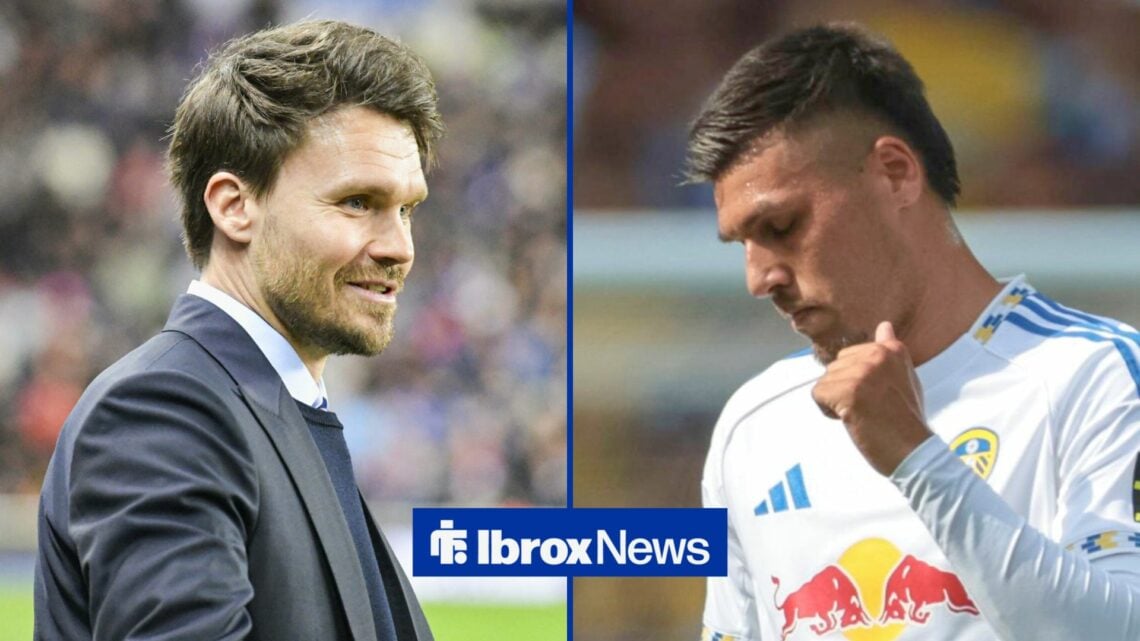 Split image of Rangers manager Danny Rohl and Leeds United striker Joel Piroe