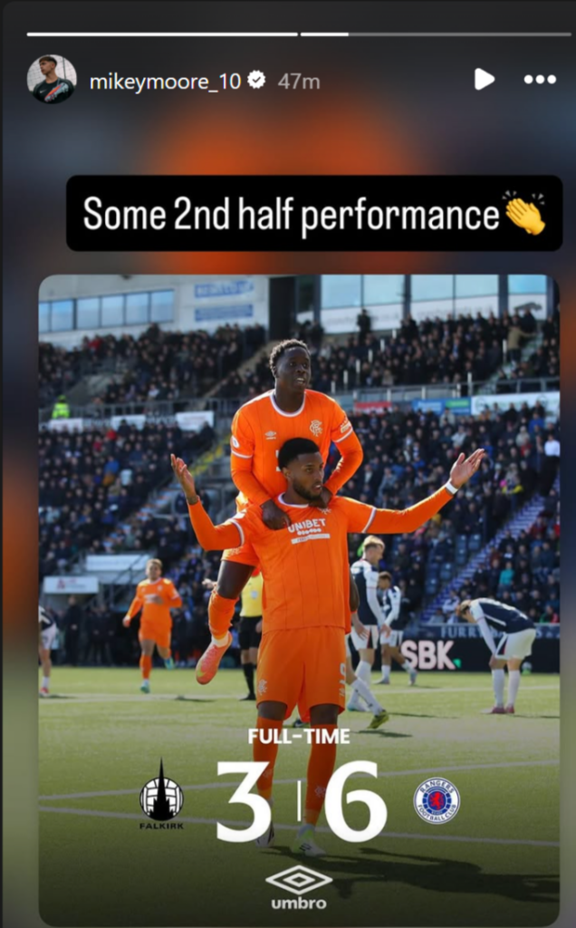 Mikey Moore's Instagram post