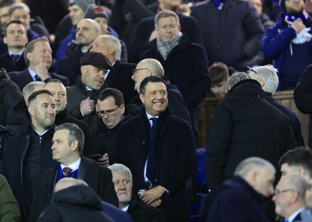 Rangers Chief Executive Officer Jim Gillespie watching on at Ibrox Stadium