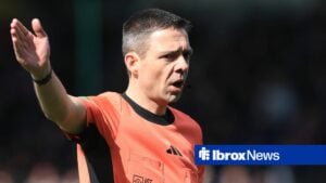 Kevin Clancy refereeing a game