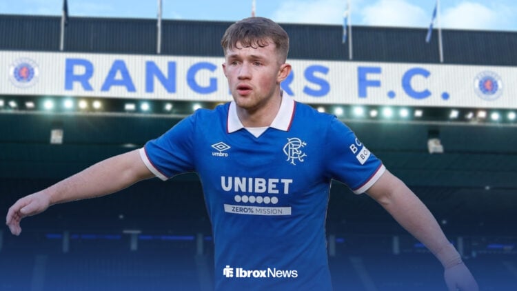 Joe Gelhardt in a Rangers shirt