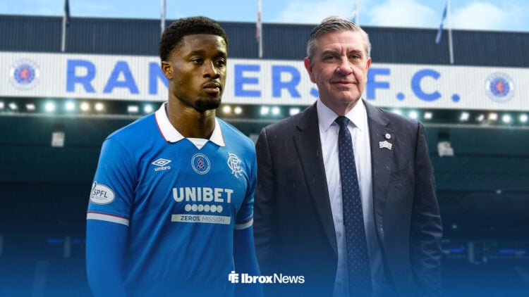 Emmanuel Fernandez at Ibrox alongside Andrew Cavenagh