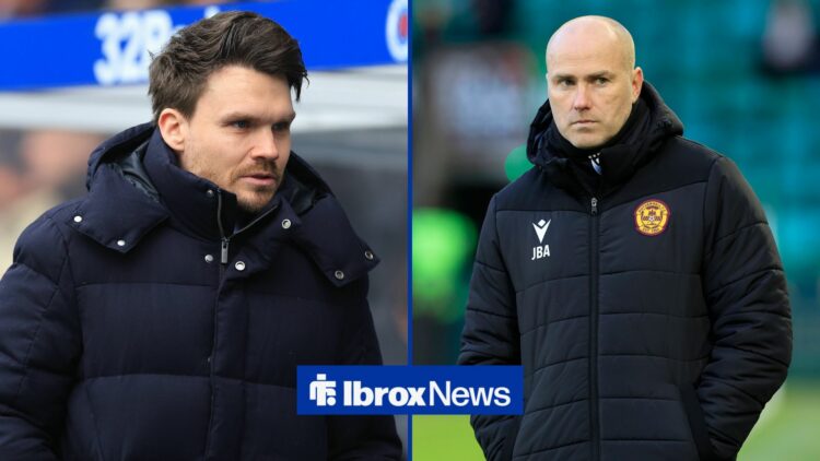 A 50-50 split image of Danny Rohl and Jens Berthel Askou.