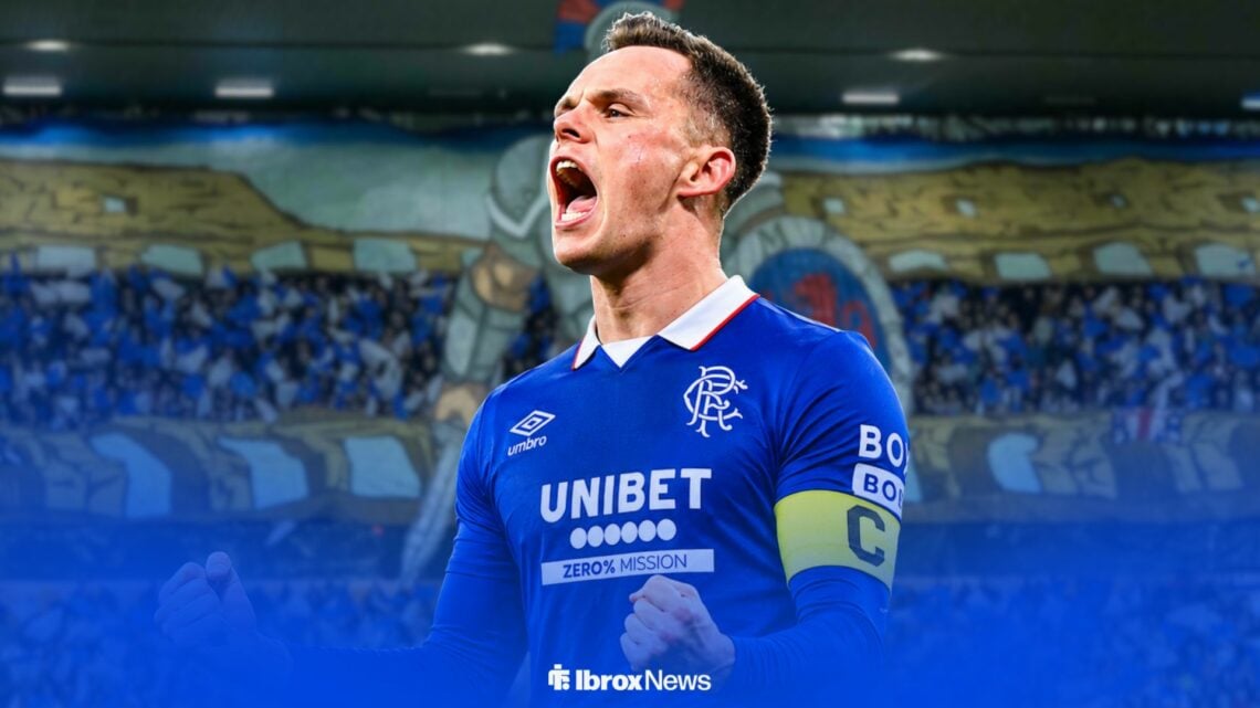 Lawrence Shankland in a Rangers shirt