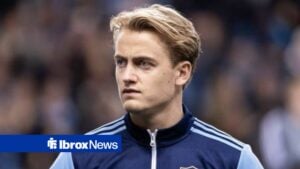 Oskar Fallenius ahead of kick-off for Djurgarden