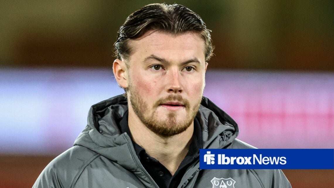 Nathan Patterson on the sidelines at Everton