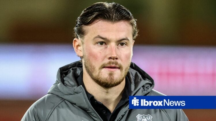 Nathan Patterson on the sidelines at Everton