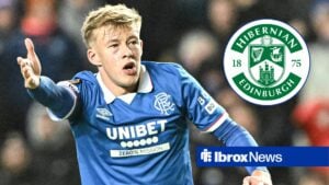 Connor Barron of Rangers during the UEFA Europa League match at Ibrox Stadium, Glasgow
