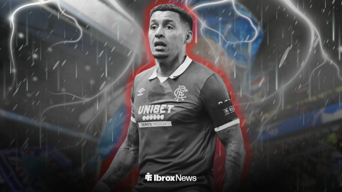 James Tavernier playing for Rangers at Ibrox