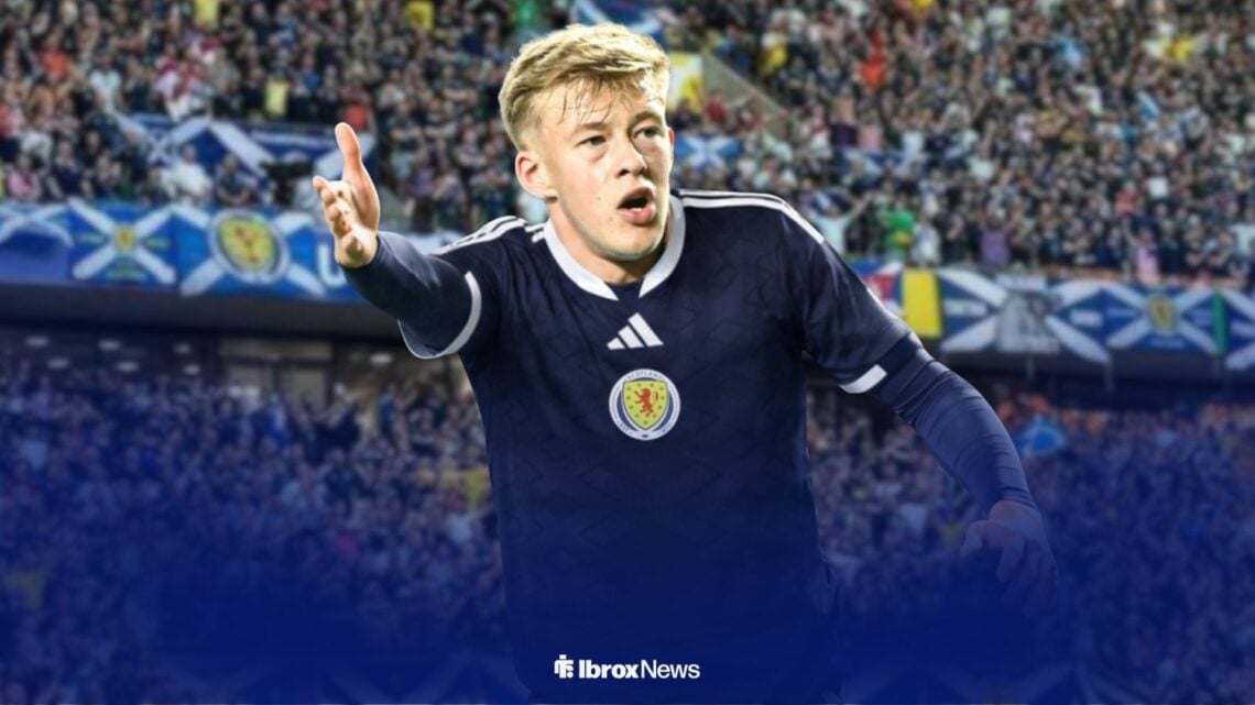 Connor Barron in a Scotland shirt
