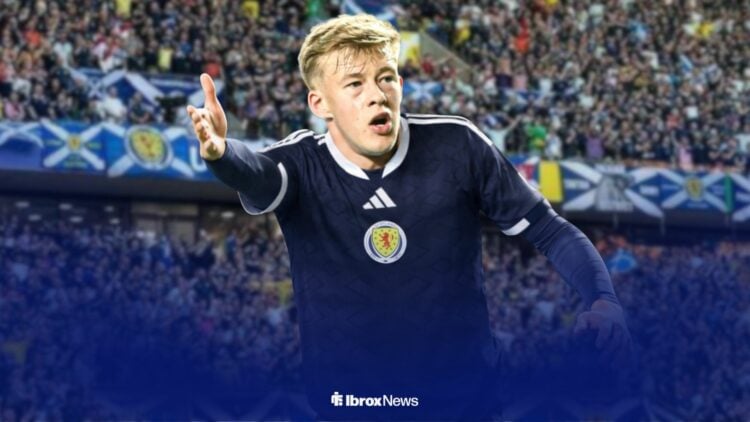 Connor Barron in a Scotland shirt