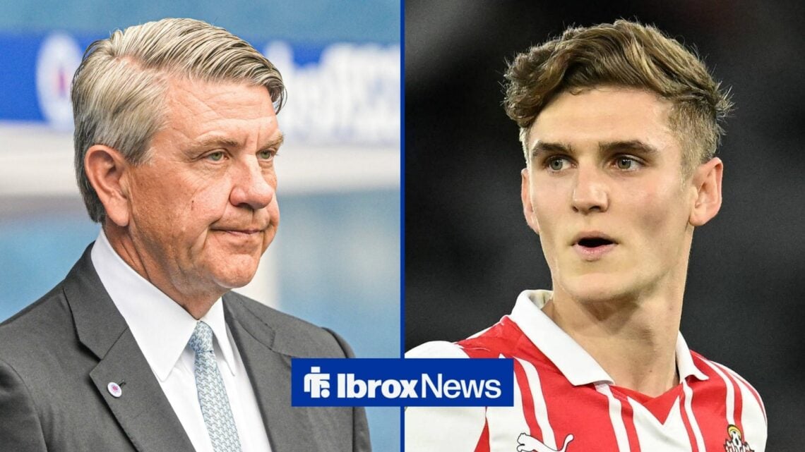 Rangers chairman Andrew Cavenagh looking at Southampton star Elias Jelert.
