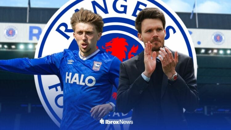 Dan Neil and Rangers boss Danny Rohl.