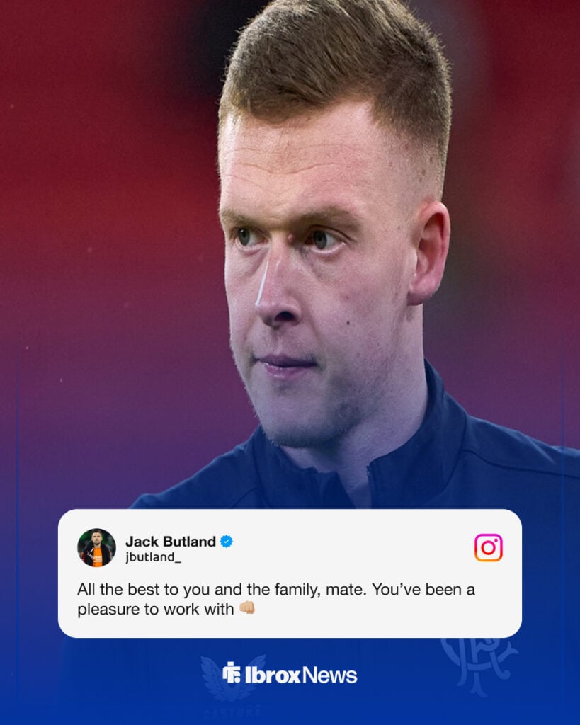 Jack Butland message to Kieran Wright on Instagram