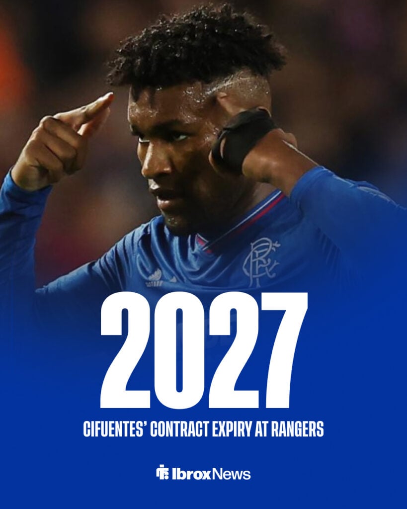 Jose Cifuentes in action for Rangers.