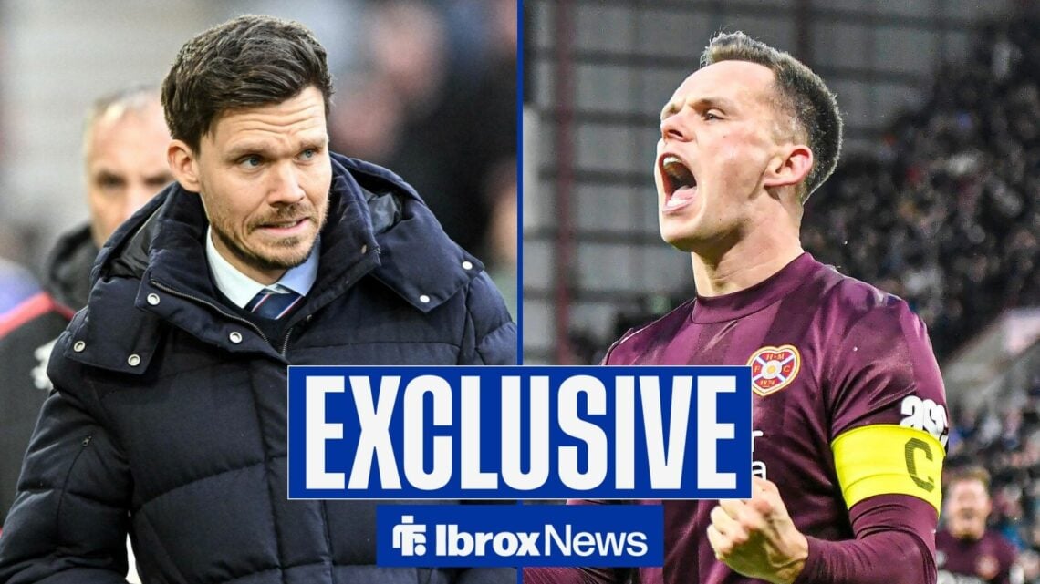 Rangers boss Danny Rohl looking miserable vs Hibernian, Lawrence Shankland of Heart of Midlothian headers the ball in for his sides first goal and ...