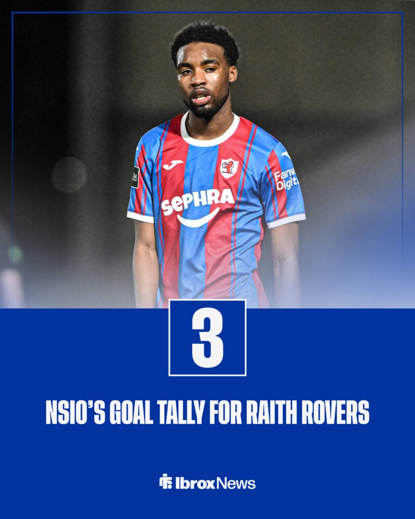 Paul Nsio of Raith Rovers during the KDM Evolution Trophy Semi-final match vs Airdrieonians.