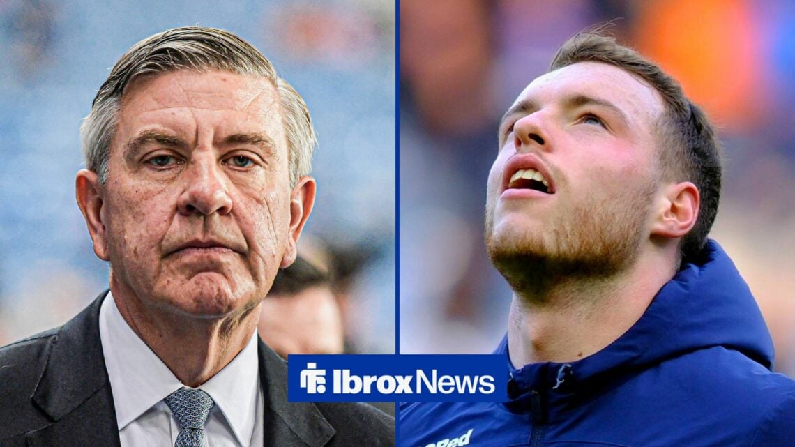 Split image of Rangers chief Andrew Cavenagh and Leon King