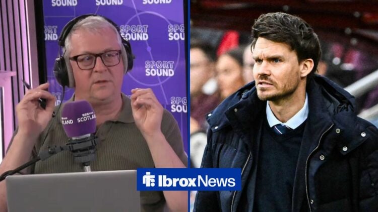 Split image of Tom English and Rangers manager Danny Rohl