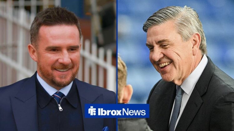 Split image of Barry Ferguson and Rangers chief Andrew Cavenagh