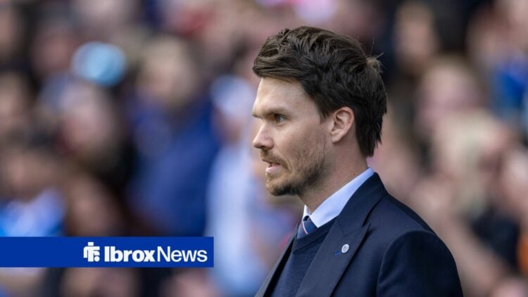Danny Rohl watches on as Rangers face Motherwell at Ibrox