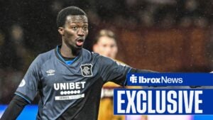 Mohamed Diomande of Rangers during the William Hill Premiership match at Fir Park, Motherwell 11/02/2026