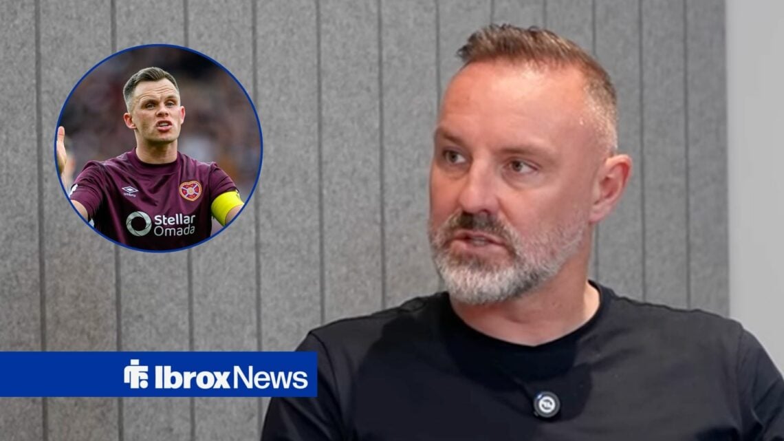 Kris Boyd and a circular inset of Lawrence Shankland.