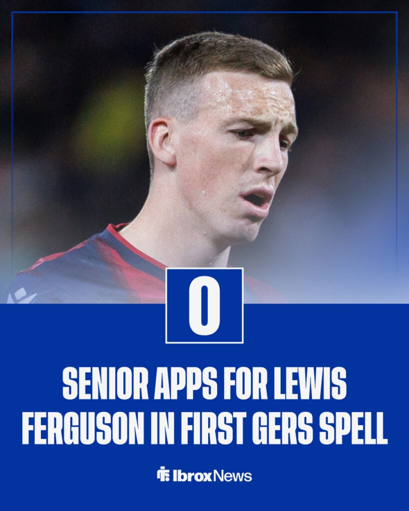 Lewis Ferguson made zero appearances for Rangers