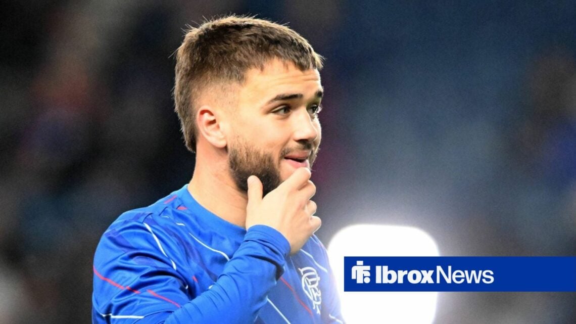 Nicolas Raskin warming up for Rangers