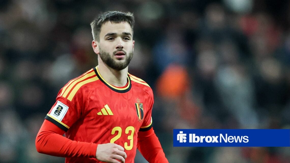 Nicolas Raskin of Belgium seen during European World Cup Qualifiers 2026 football match between Belgium and Liechtenstein at Stade Maurice Dufrasne...
